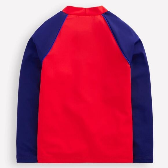 Boden Colour Block Rash‎ Vest Top Boys Size 2-3Y Blue/Red/White NWT in packaging - Picture 2 of 5